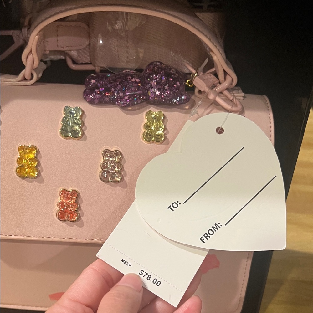 #1387**Pink Betsey Johnson Women's Bag with Bear Accents - Picture 6 of 7